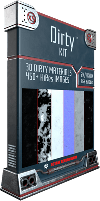 Here is a kit of 450 textures to get your hands dirty a little bit! 30 unique weird materials ready to use! 1 Cinema 4D project file with Octane Render setup example of material and HiRes render preview!