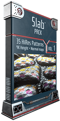 The Slab Pack Vol. 1 library is excellent to forge metallic slabs and sculpt them giving with that depth you need. Grab the pack to give out to your models the final details with some very exclusive and engaging patterns. This is your chance to up your visuals!