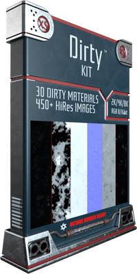 Here is a kit of 450 textures to get your hands dirty a little bit! 30 unique weird materials ready to use! 1 Cinema 4D project file with Octane Render setup example of material and HiRes render preview!